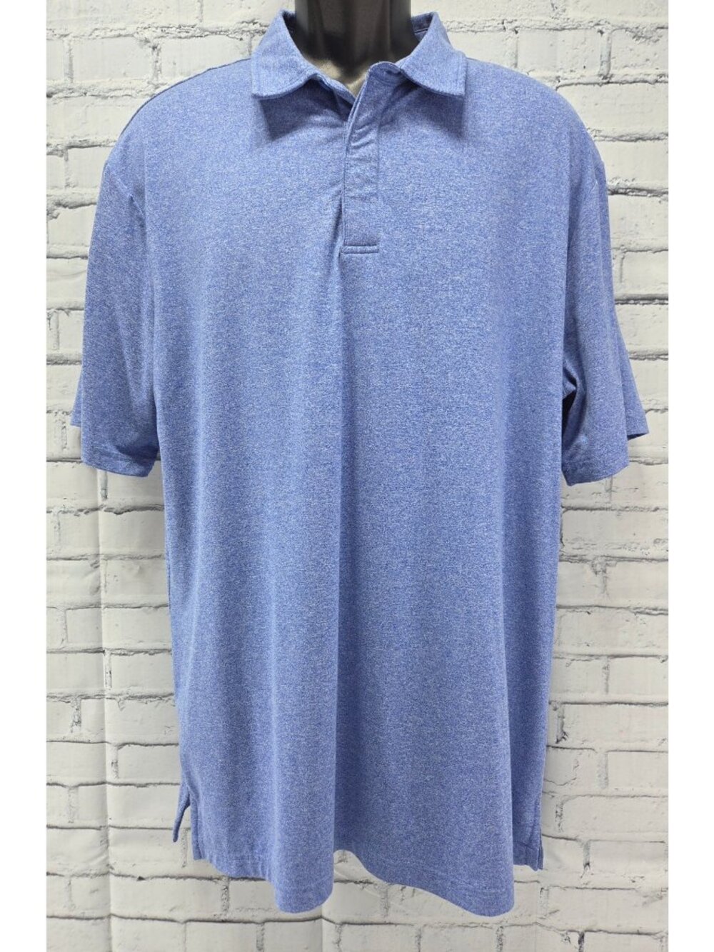 01.ALGO Mens Blue Performance Polo Shirt XL-TA Quick-Dry Moisture-Wicking